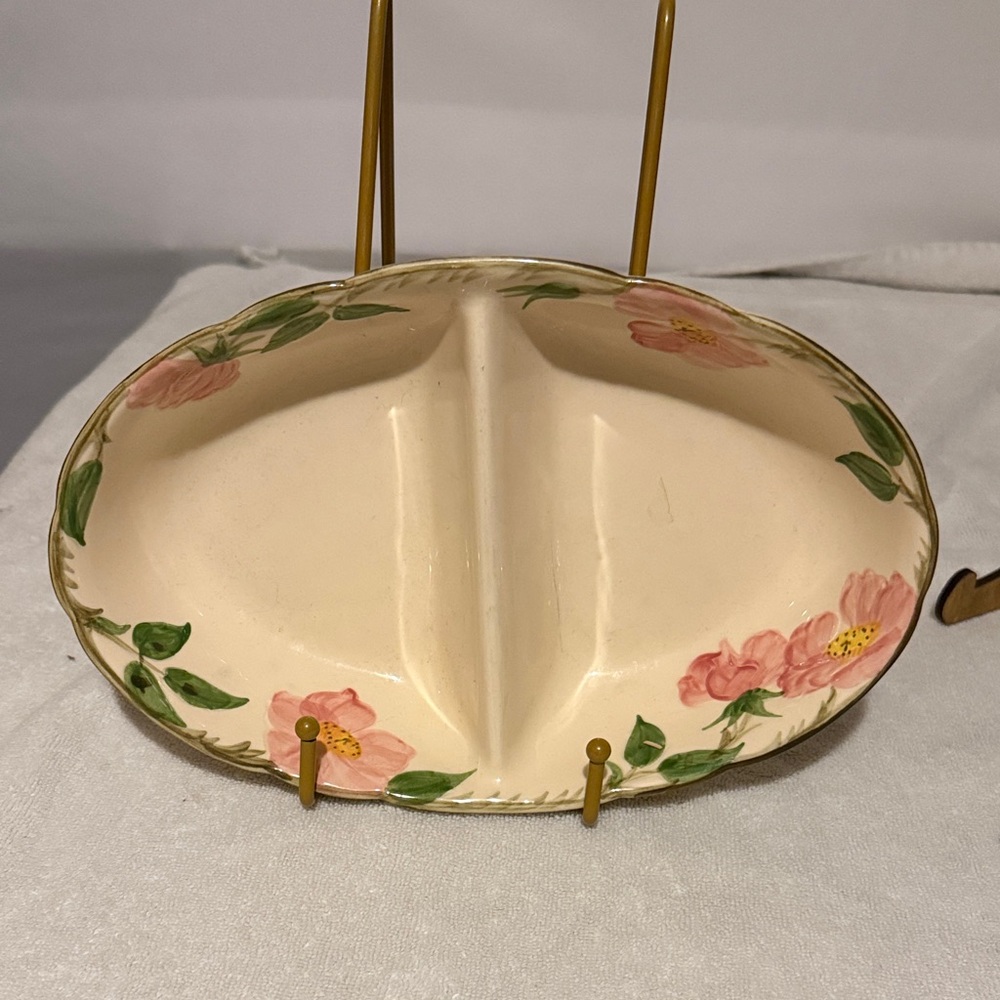 Vintage Franciscan Desert Rose Divided Serving Dish